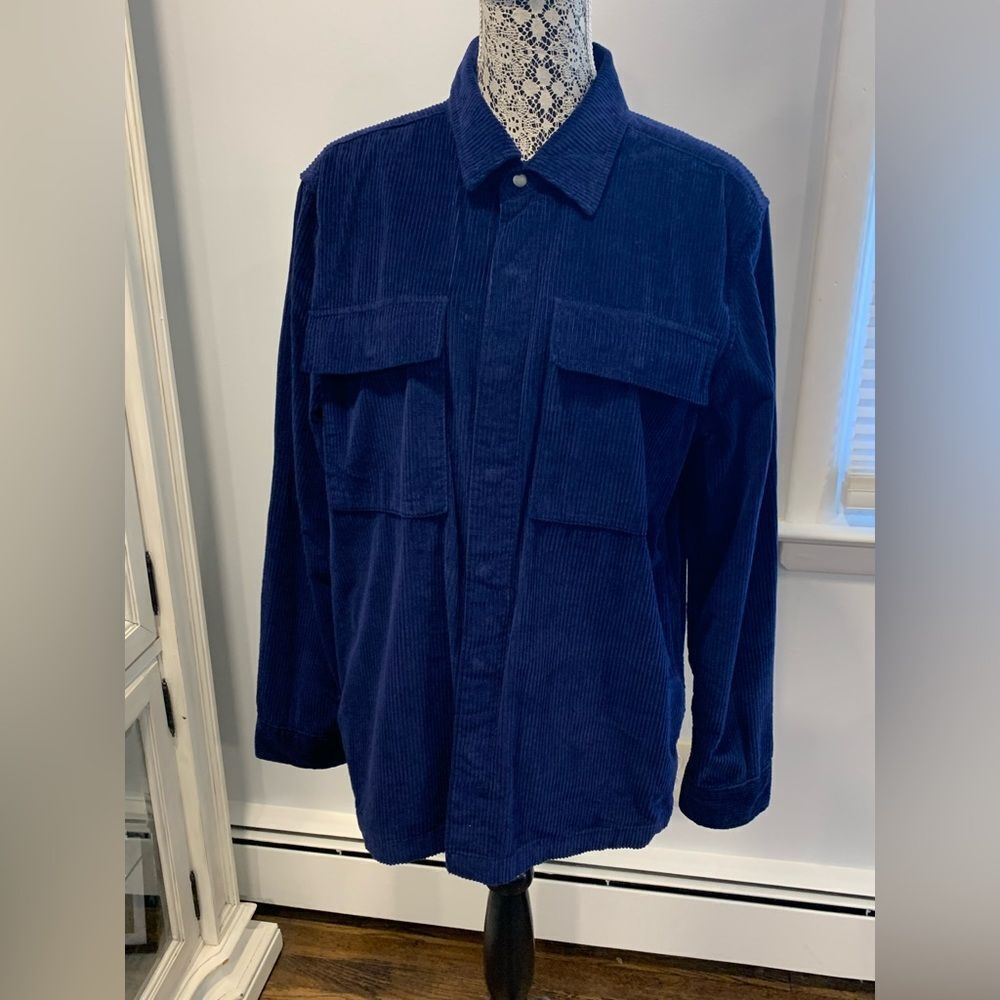 American Eagle Navy Corduroy Shirt - Picture 13 of 13